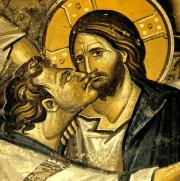 Júdás csókja (részlet) (Szent Kelemen kolostortemplom, Ohrid, Macedónia)
